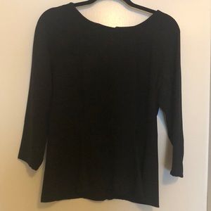 Forever 21 peplum black blouse with a zip up back